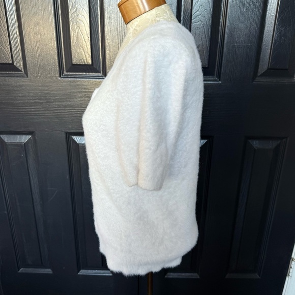 Maeve Scoop Neck Eyelash Sweater Tee L - Picture 8 of 12